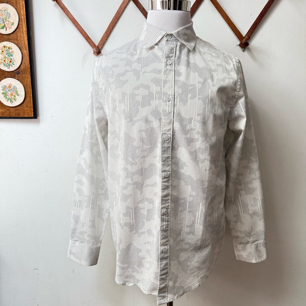 Karl Lagerfield Camo Grid Button-Up Shirt
